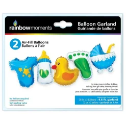 Air filled Blue Baby Balloon Garland | 1ct