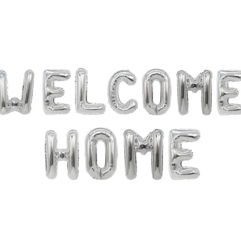 Air Filled Silver Welcome Home Balloon | 1 ct