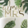 Almost Mrs. Gold Acrylic Hen Party Cake Topper | 1ct