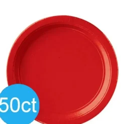Apple Red Paper Plates 8.5'' | 50ct