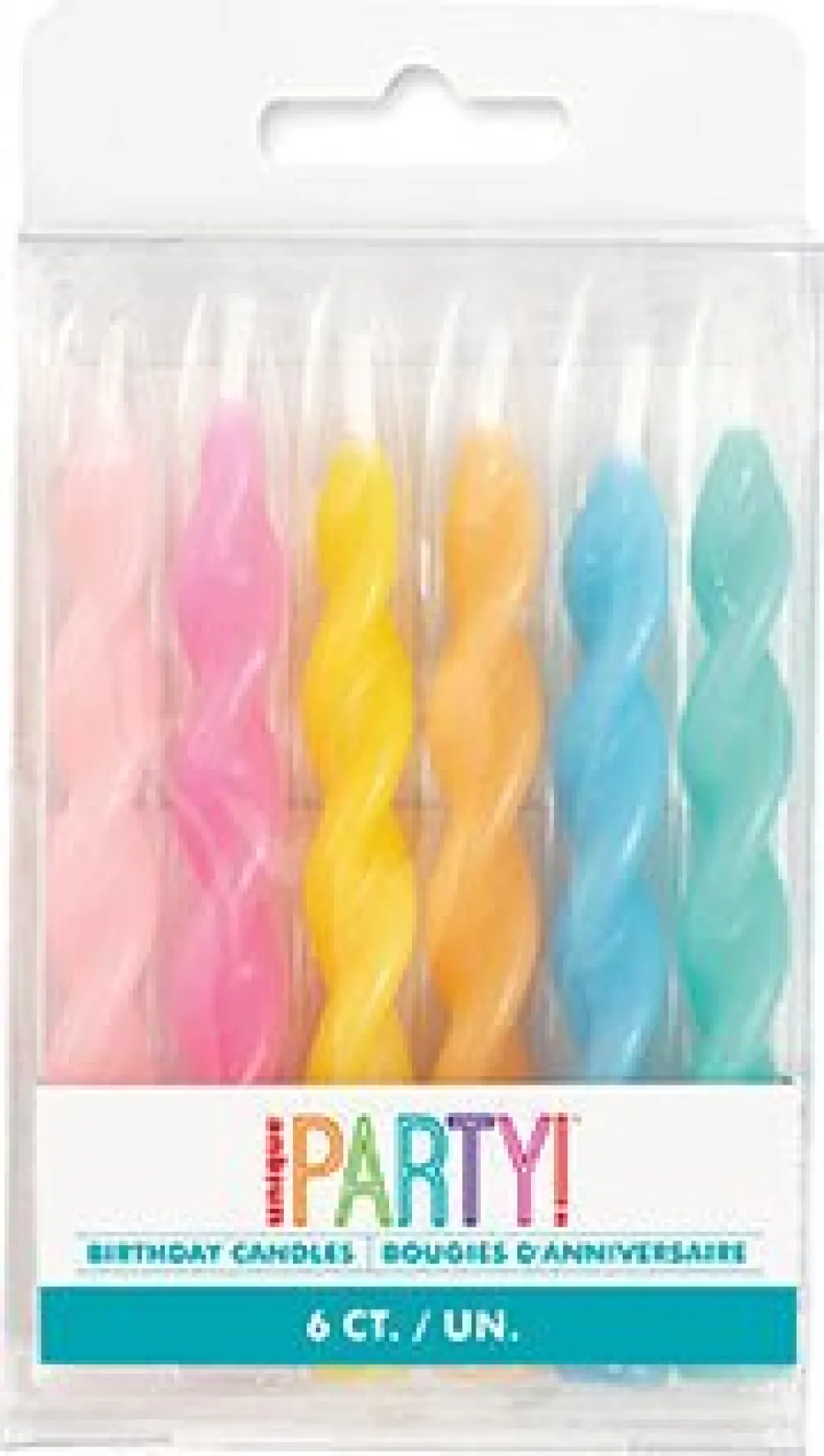 Assorted Molded Spiral Candle | 6ct