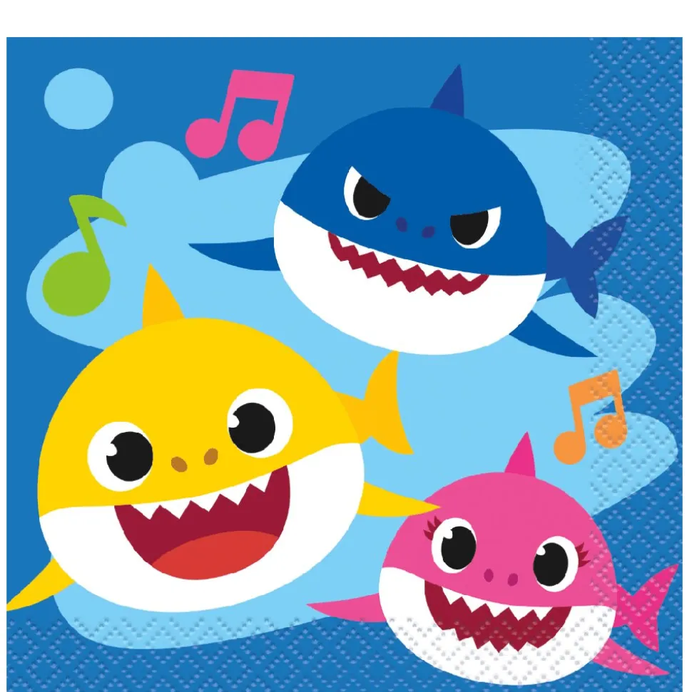 Baby Shark Beverage Napkins | 16ct