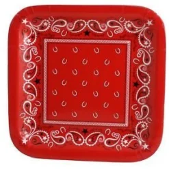 Bandana Square Dessert Plate, 7" | 8 ct