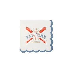 Baseball All Star Paper Cocktail Napkins | 18 ct