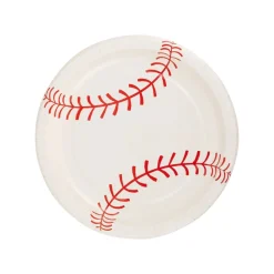Baseball Shaped Paper Plates 8" | 8 ct
