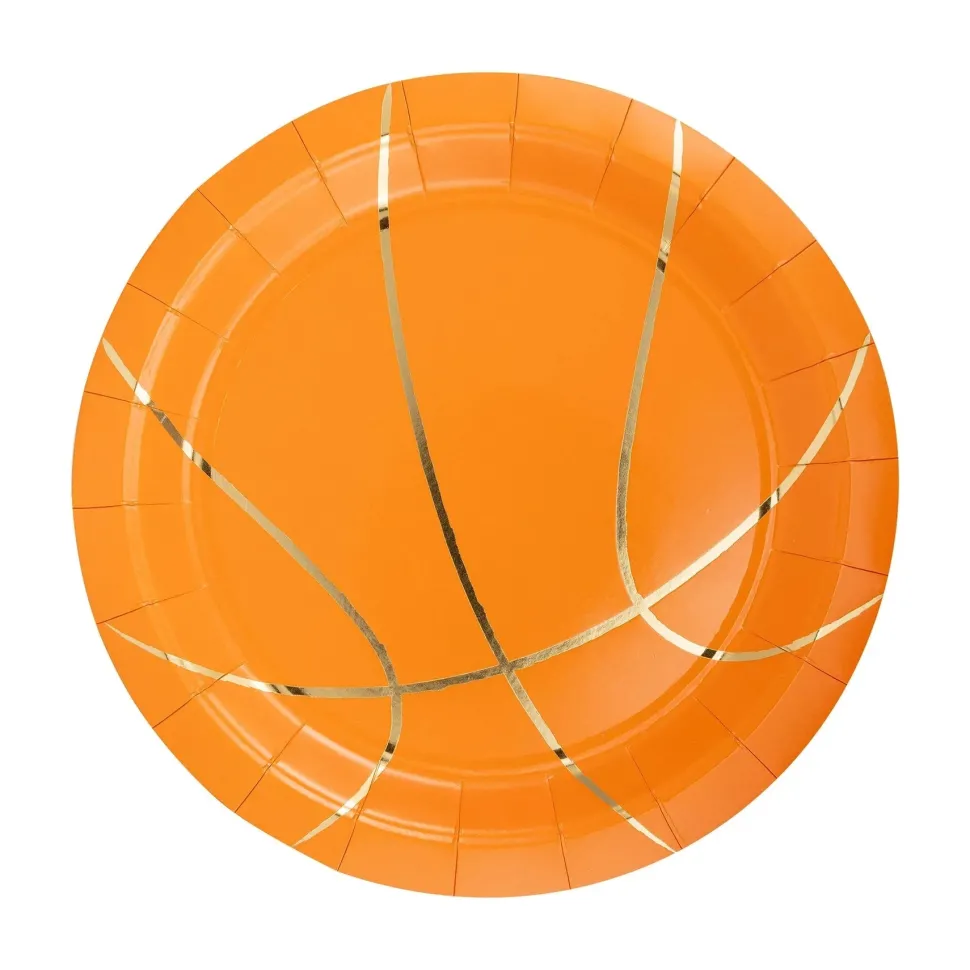 Basketball Paper Plate 9" | 8 ct