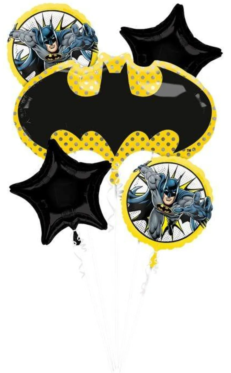 Batman Mylar Balloon Bouquet | 5 pcs