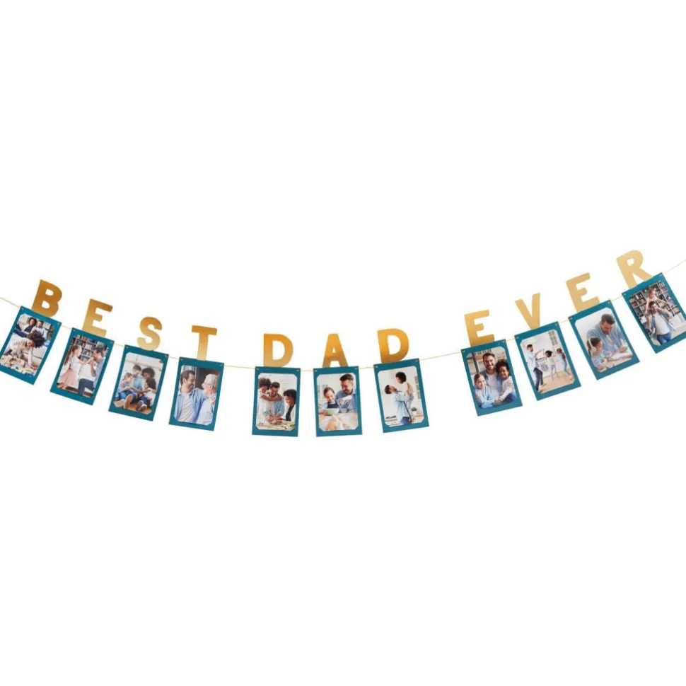 Best Dad Ever Photo Banner Garland | 1ct