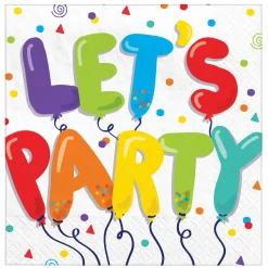 Birthday Balloons Beverage Napkins | 36ct
