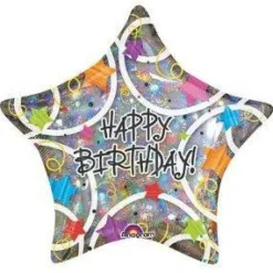 Birthday Star Foil Supershape Balloon 32" | 1ct