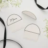 Black Border Tented Place Cards | 10ct