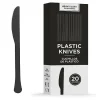 Black Heavy Duty Plastic Knives | 20ct