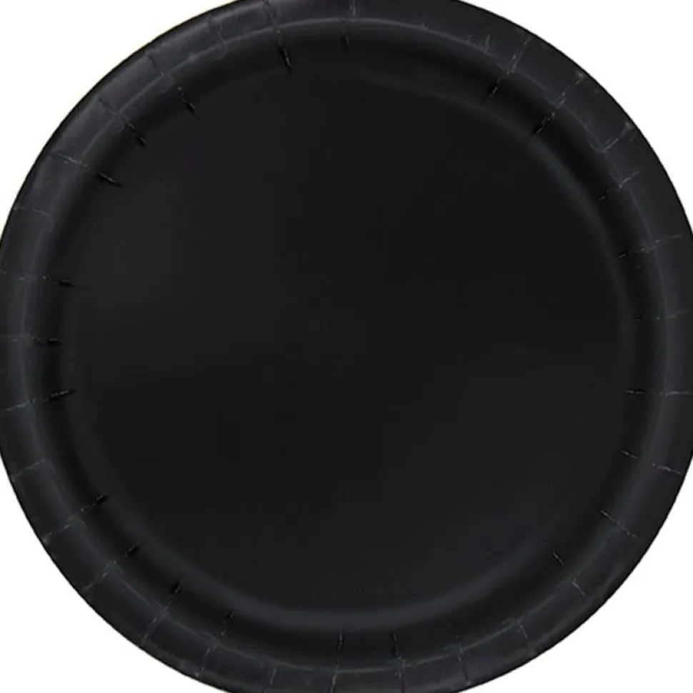 Black Paper Plates 7" | 50ct