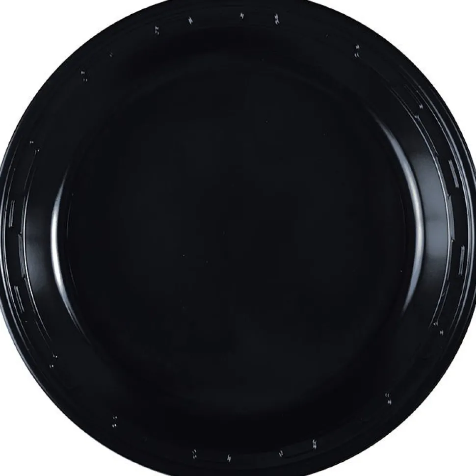 Black Plastic Plate 10in | 50ct