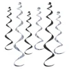 Black & Silver Twirly Whirlys | 6ct