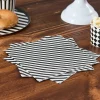 Black Striped Paper Napkins | 16ct