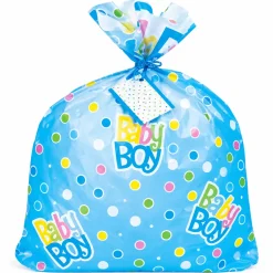 Blue Dots Baby Shower Jumbo Gift Bag | 1ct
