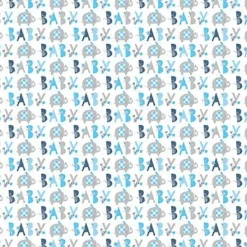Blue Floral Elephant Gift Wrap Roll | 1ct