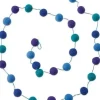 Blue and Green Pom Pom Garland 6' | 1ct