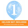 Blue Gingham Latex Balloon Pack 12in | 5ct
