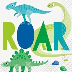 Blue/Green Dinosaur Lunch Napkins | 16ct