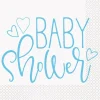 Blue Hearts Baby Shower Lunch Napkins | 16ct