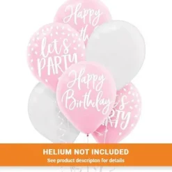 Blush Birthday Latex Balloons 12in | 15ct