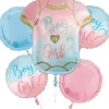 Boy or Girl Gender Reveal Foil Balloon Bouquet | 5 pcs