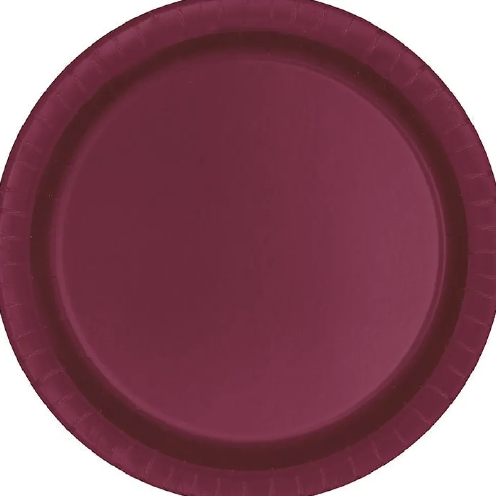 Burgundy Paper Plate 10in | 50ct