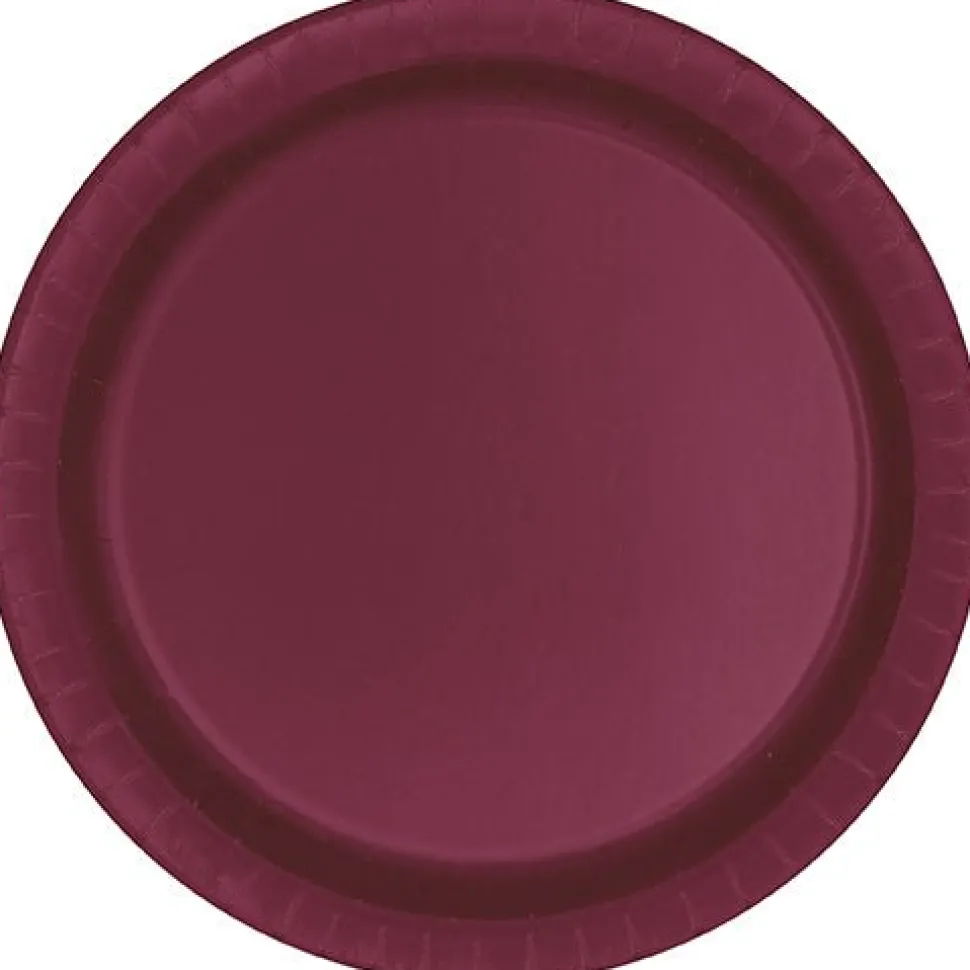 Burgundy Paper Plate 7in | 50ct