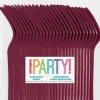 Burgundy Premium Forks | 50ct