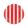 Carnival Striped Red & White 7" Paper Plates 8pk | 1ct