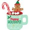 Christmas Happy Holidays Mug Supershape Mylar Balloon 25"x31" | 1ct