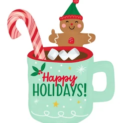 Christmas Happy Holidays Mug Supershape Mylar Balloon 25"x31" | 1ct