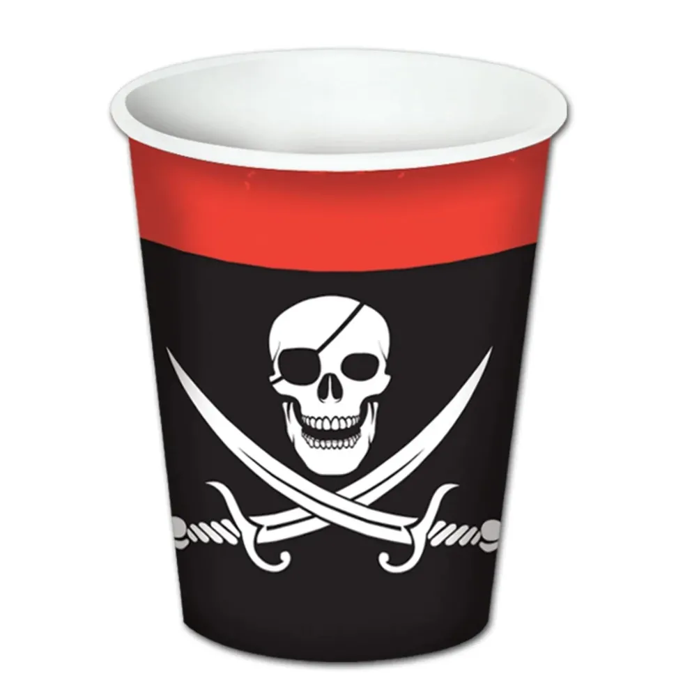 Classic Pirate Paper Cups 9oz | 8ct