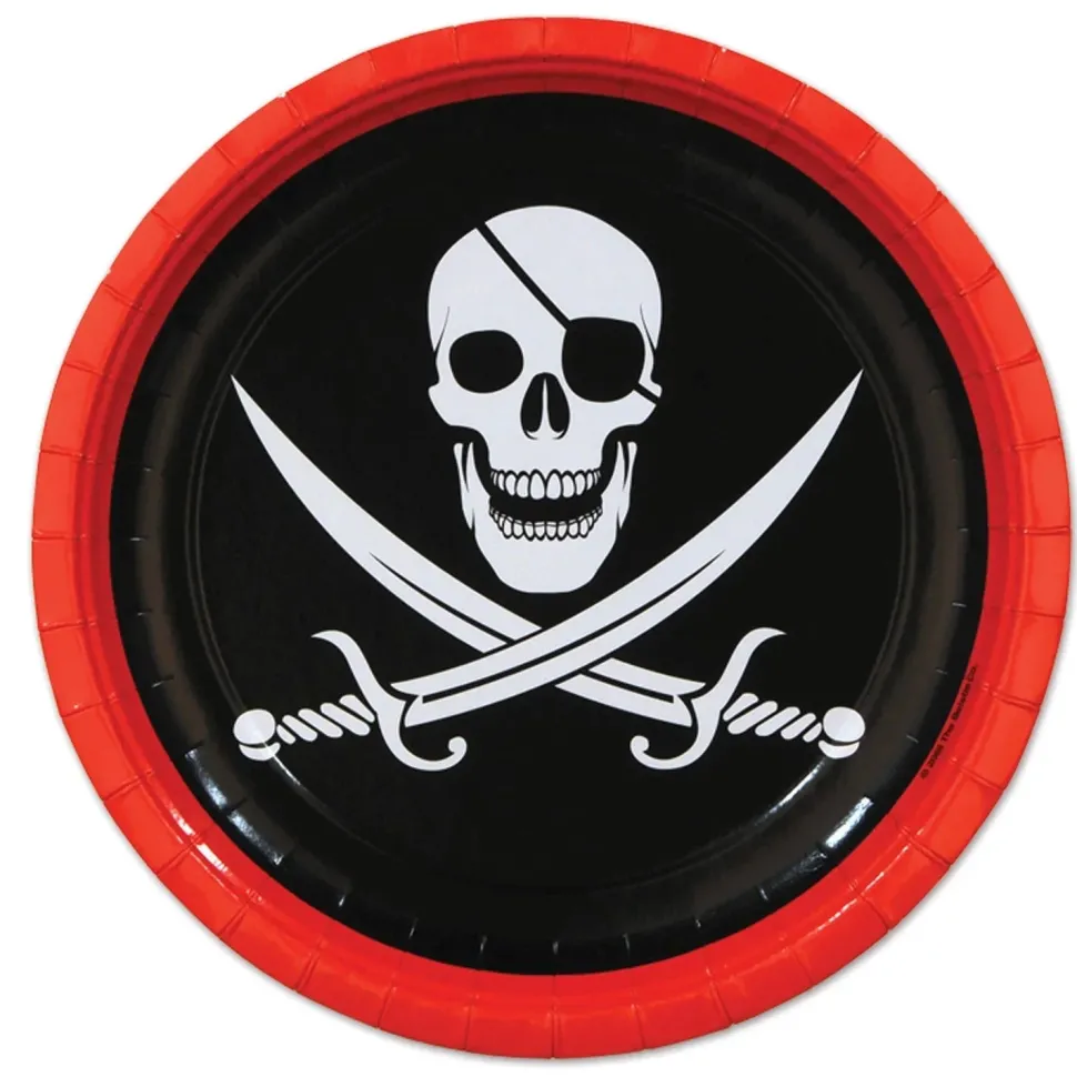 Classic Pirate Paper Plates 9" | 8 ct