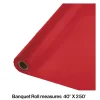 Classic Red Plastic Tablecover Roll 250'x40" | 1ct
