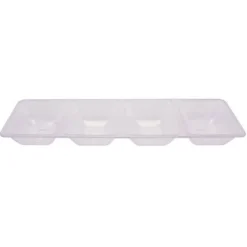 Clear Rectangular 4-Compartment Tray | 1 ct
