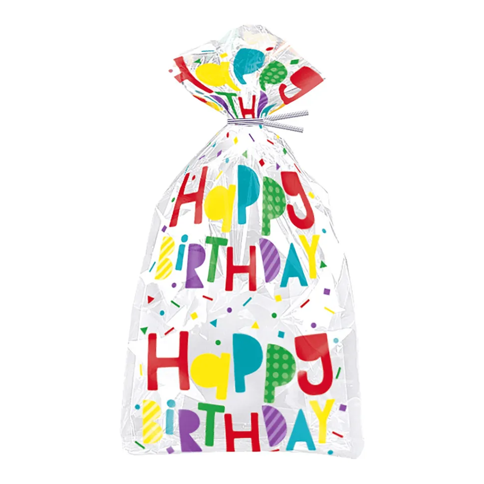 Colorful Happy Birthday Cello Bag | 20ct