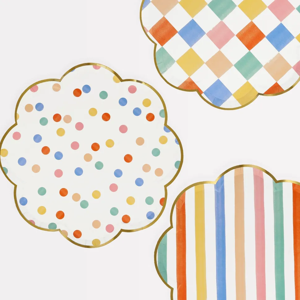 Colorful Pattern Dinner Plates | 8ct