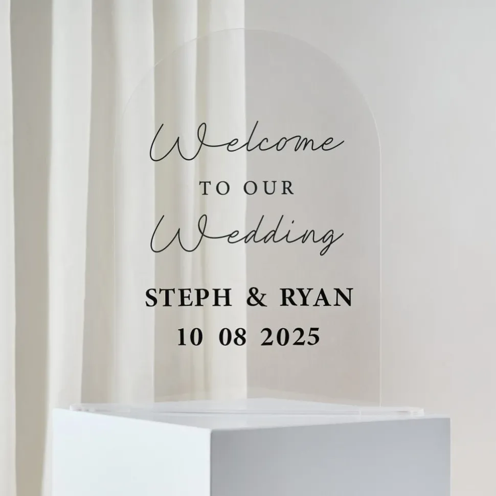 Customizable Acrylic Wedding Welcome Sign | 1ct