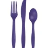 Deep Purple Cutlery Assortment | 24ct