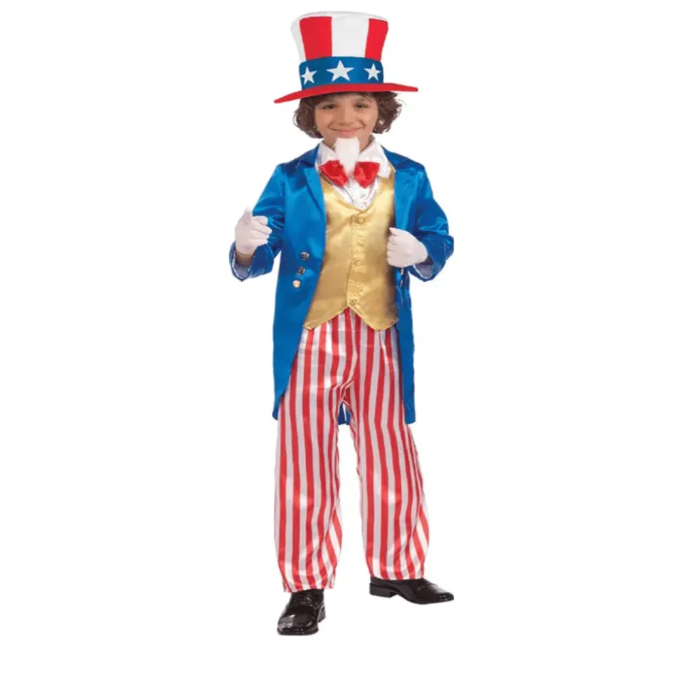 Deluxe Uncle Sam Patriotic Child Costume | 1 kit