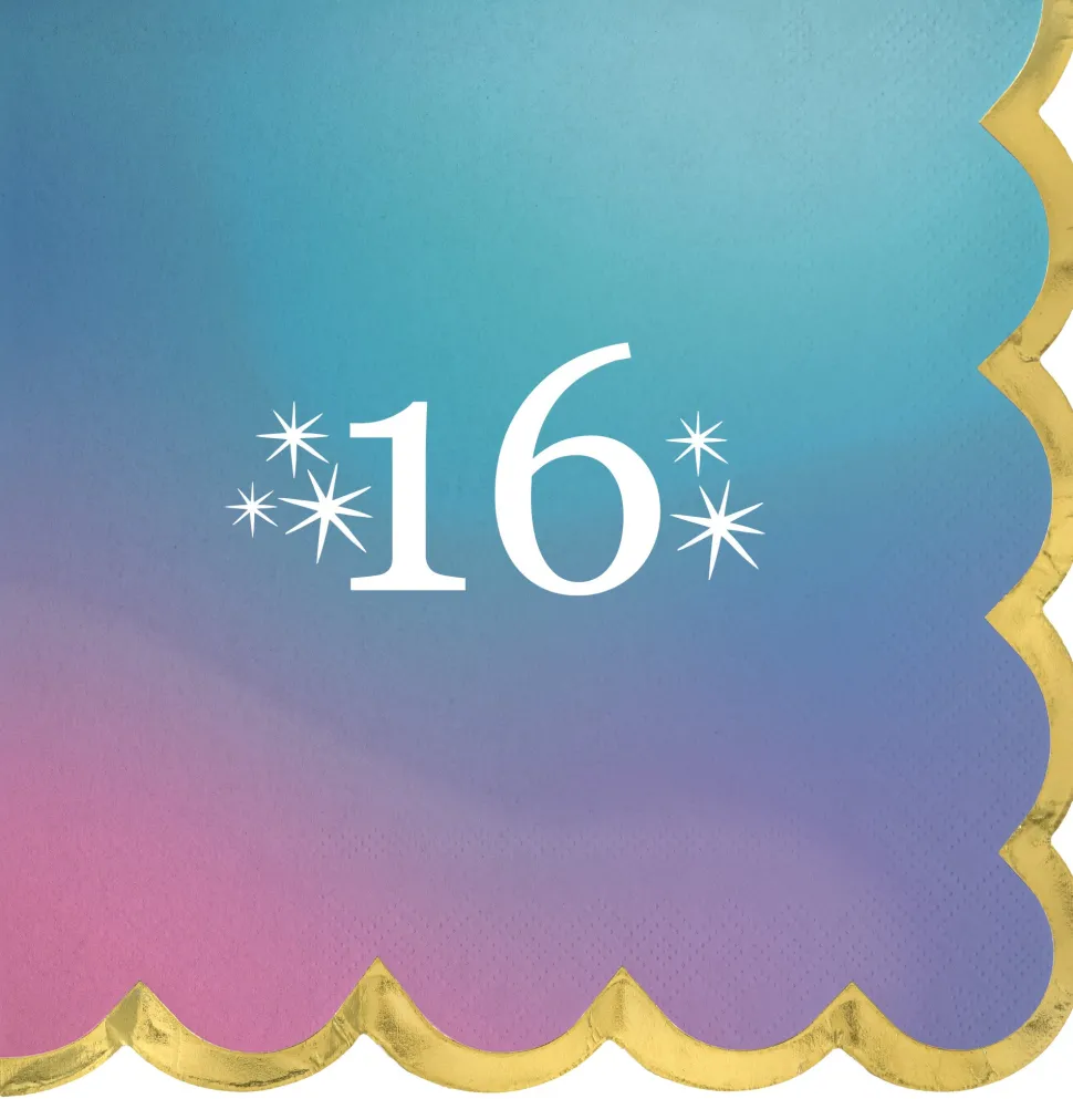 Digital Dream Beverage Napkins - Sixteen | 16ct