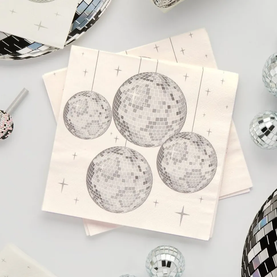 Disco Ball Party Napkins | 16ct