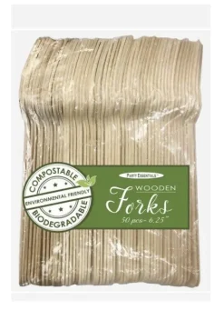 Eco Essentials Wooden Forks | 50ct