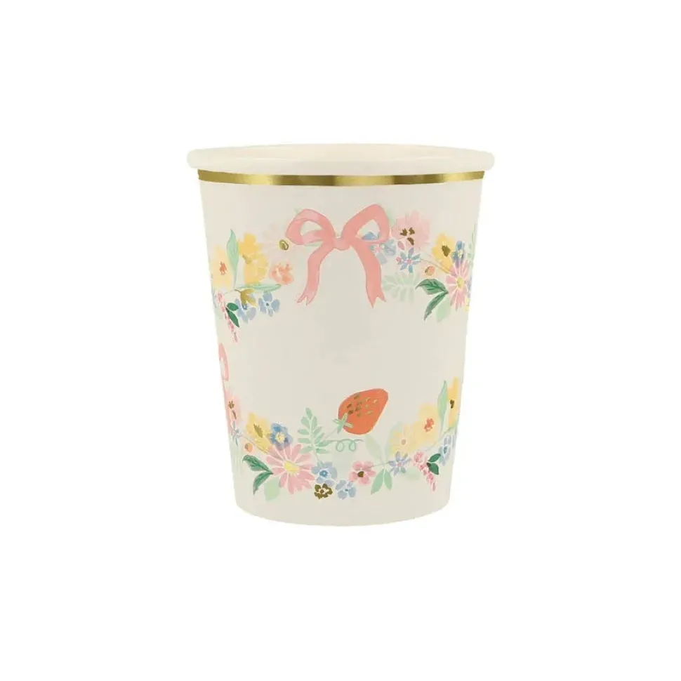 Elegant Floral Cups 9 oz. | 8 ct