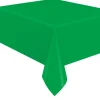 Emerald Green Plastic Flannel Back Tablecover 54"x108" | 1ct