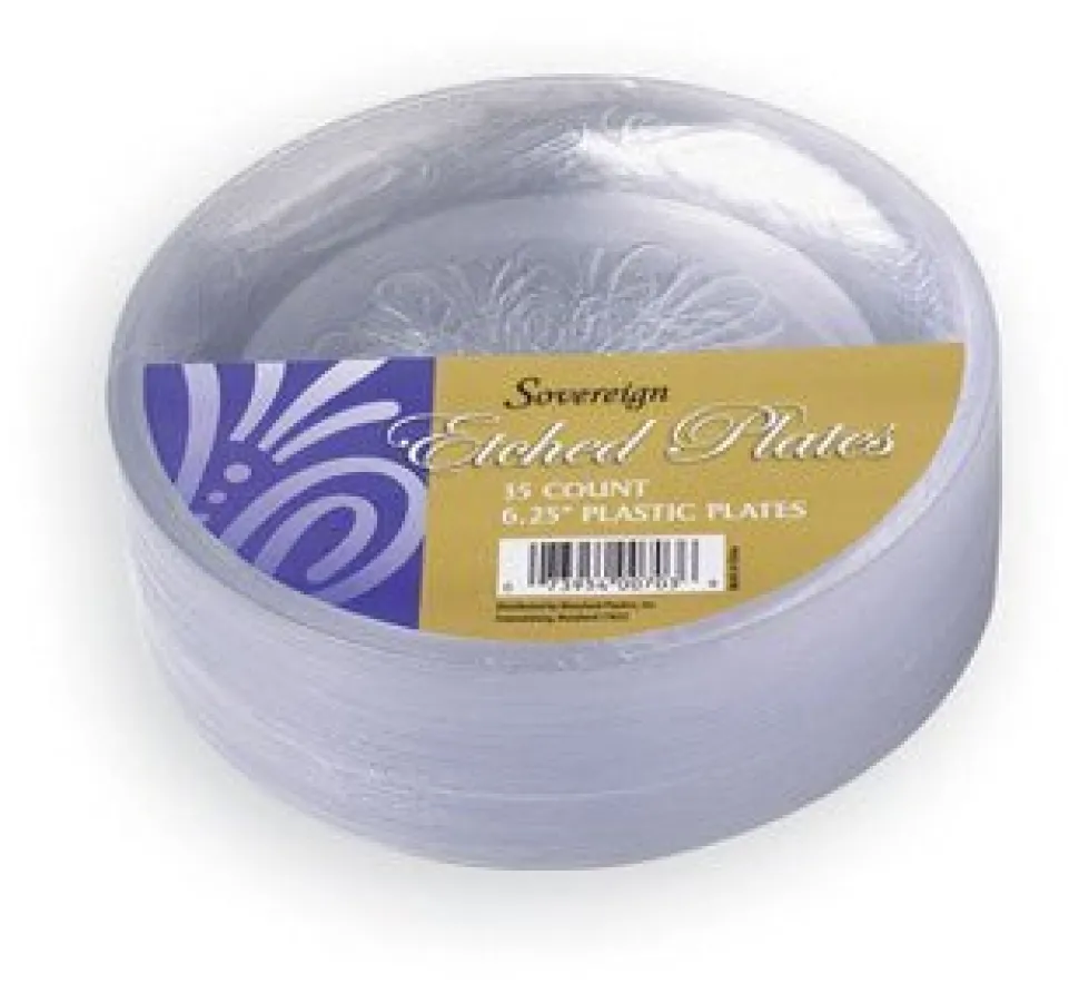 Etched Plastic Plates 6.25in | 35ct
