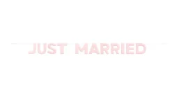 Fabric Just Married Garland | 1ct